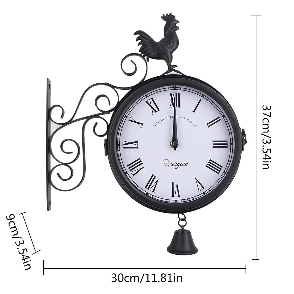 Wrought Iron Garden Clock