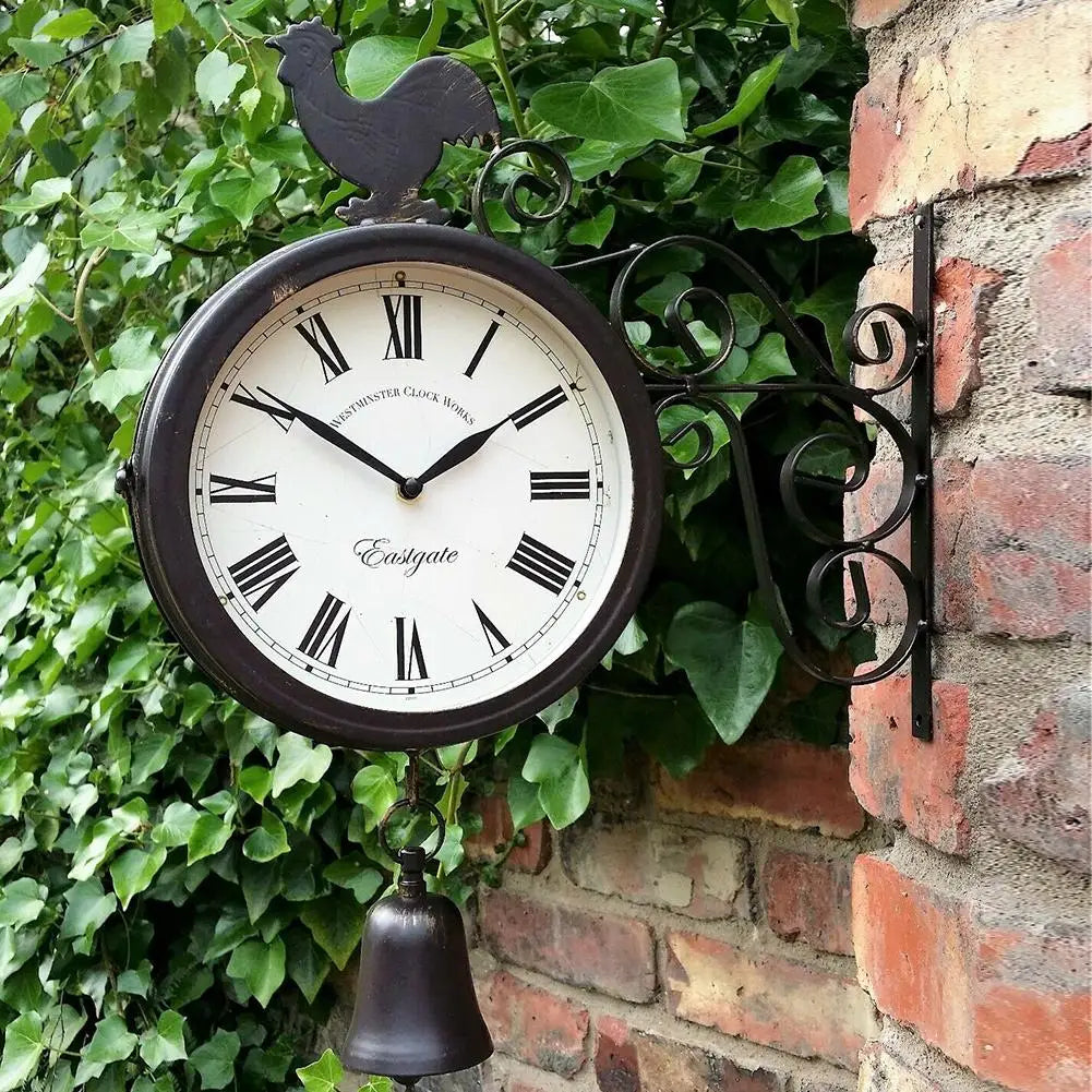 Wrought Iron Garden Clock