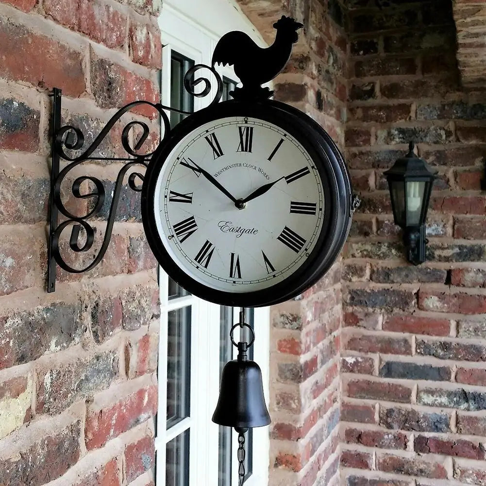 Wrought Iron Garden Clock