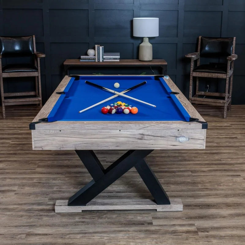 84” Billiard Table with Rustic Blond Finish