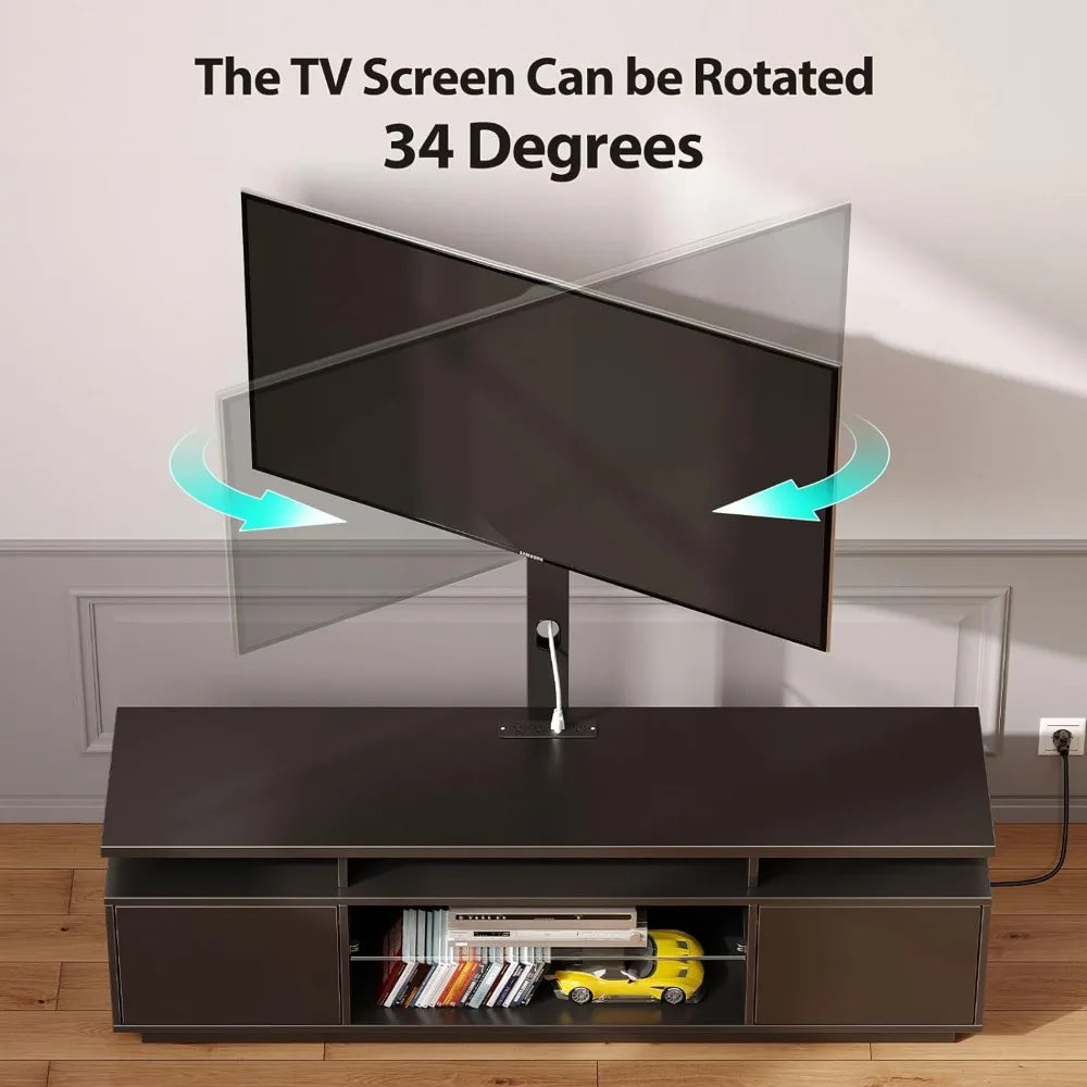 TV Stand with Mount and Power Outlet