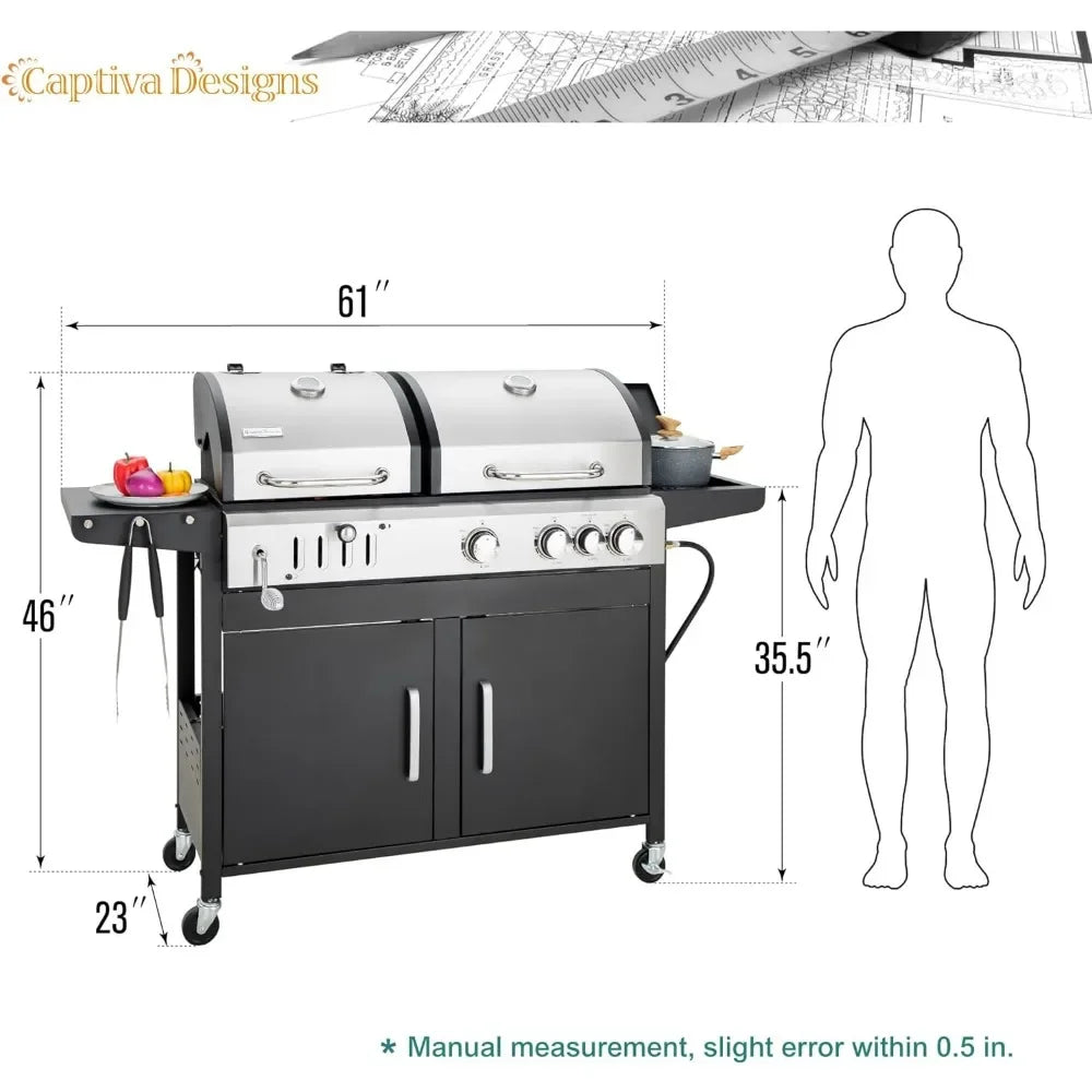 Propane Gas Grill and Charcoal Grill