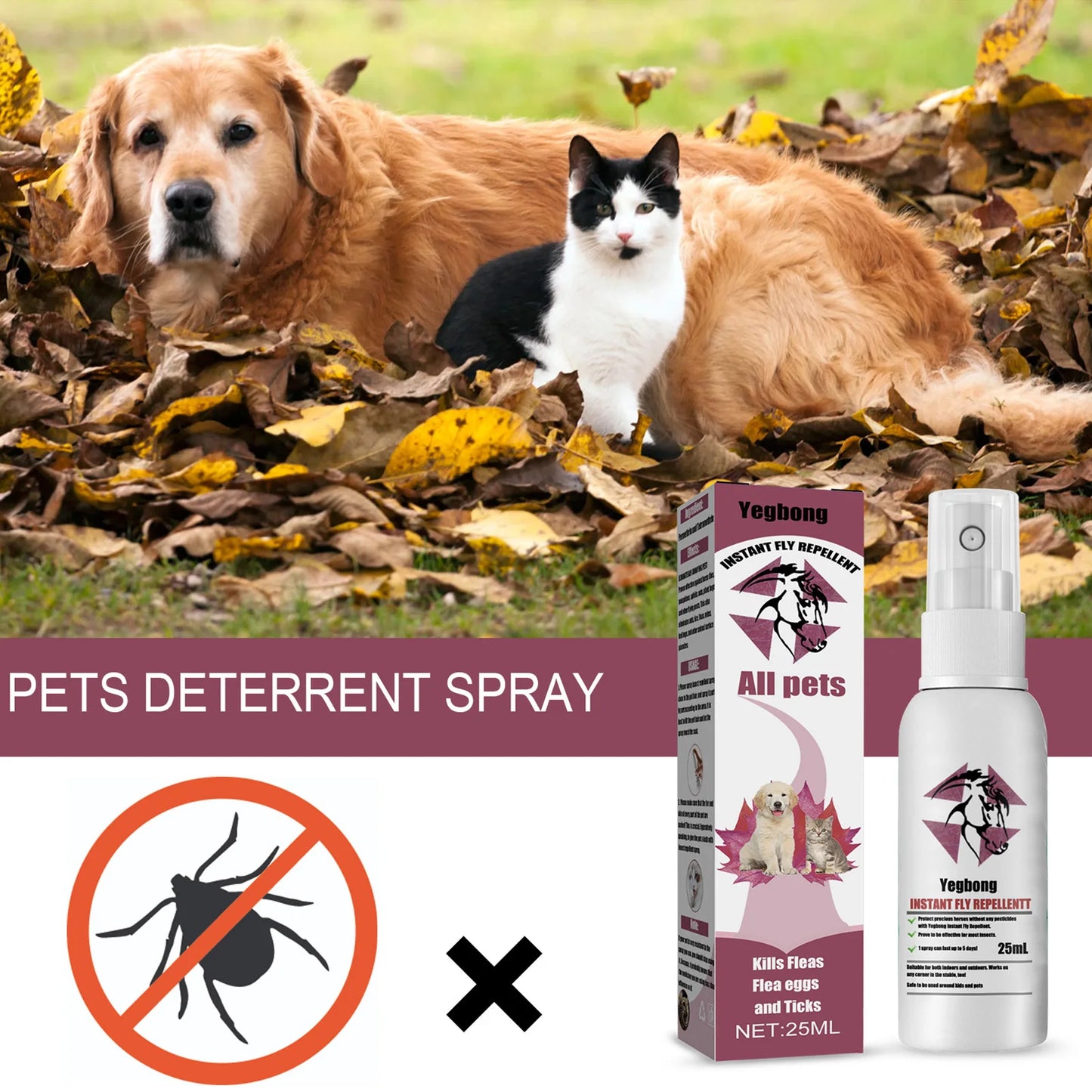 Pet Skin Spray Fleas Tick And Mosquitoes