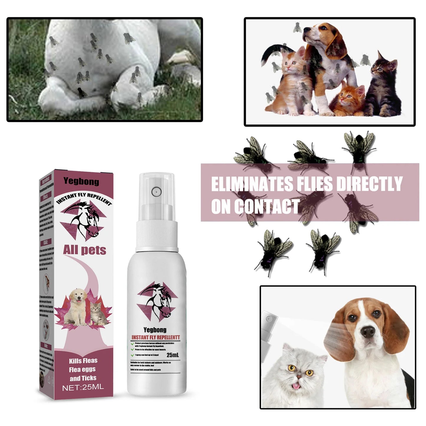 Pet Skin Spray Fleas Tick And Mosquitoes