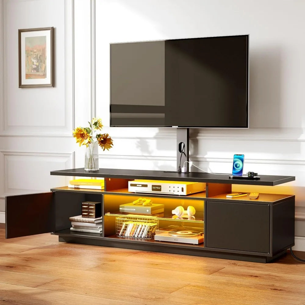 TV Stand with Mount and Power Outlet