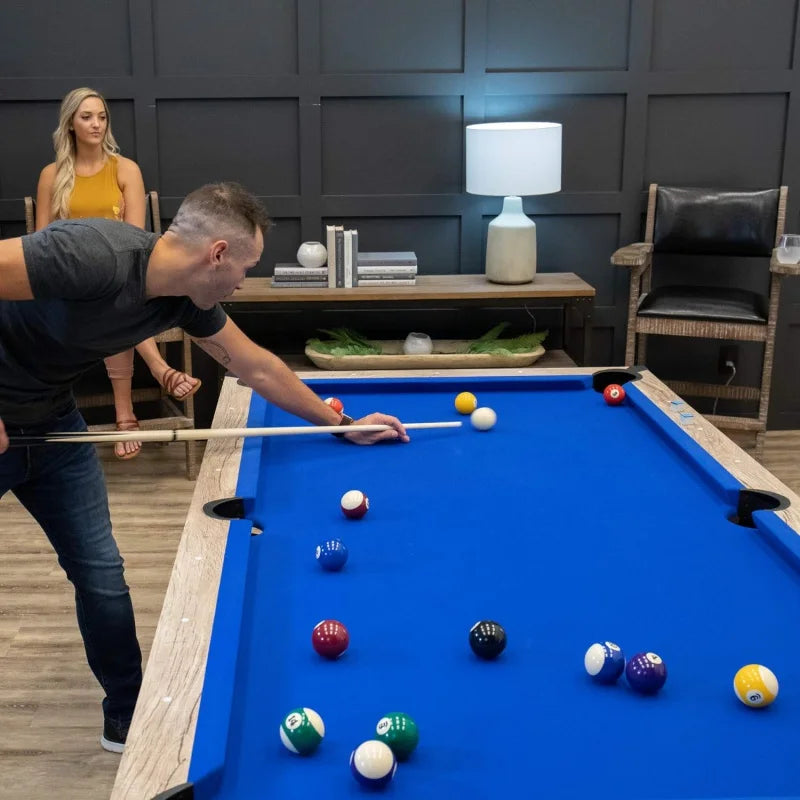 84” Billiard Table with Rustic Blond Finish