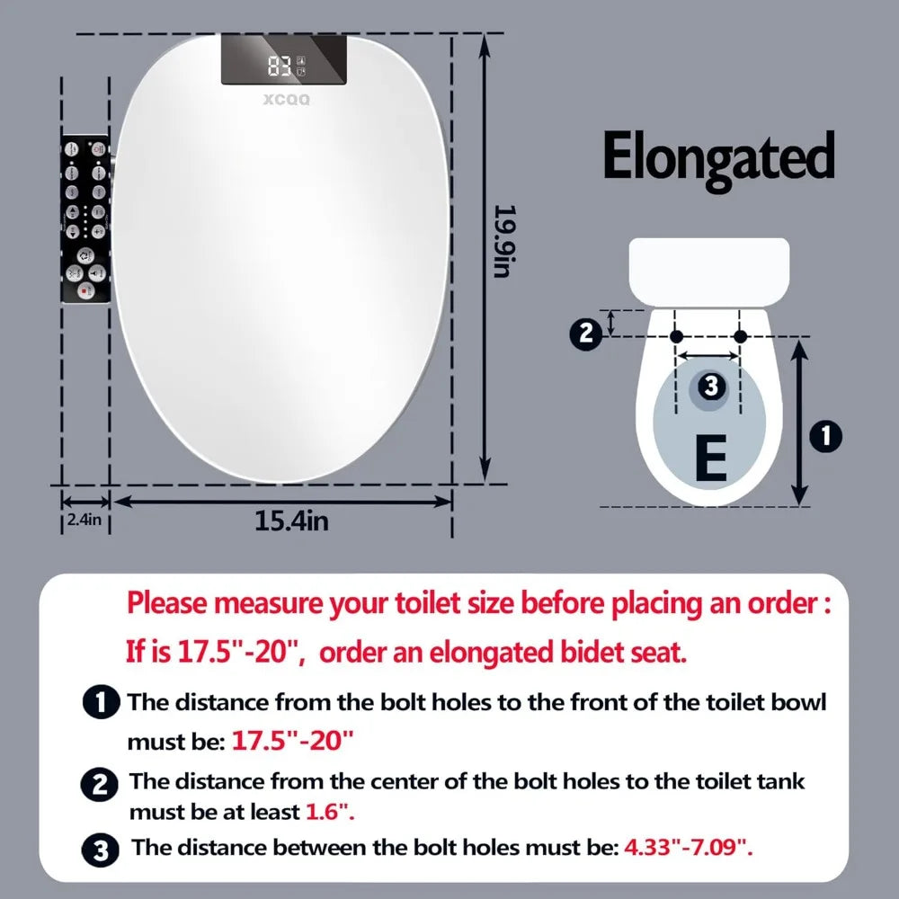 Bidet Toilet Seat Elongated,Warm Water