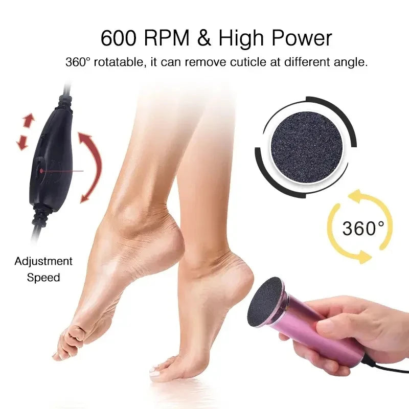 Electronic foot file pedicure sander