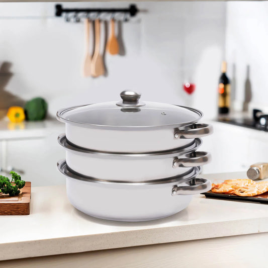 3-Tier Stainless Steel Thick Steamer pot