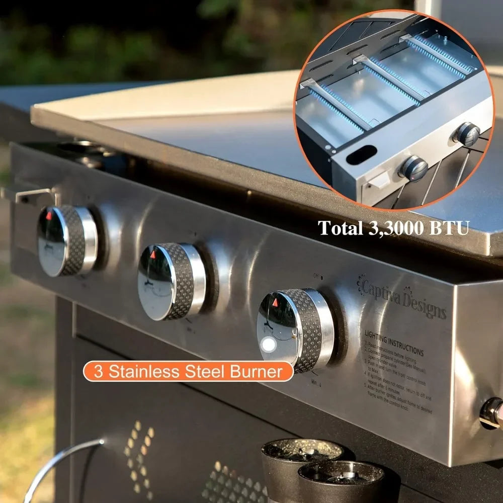 Flat Top Gas Griddle Grill