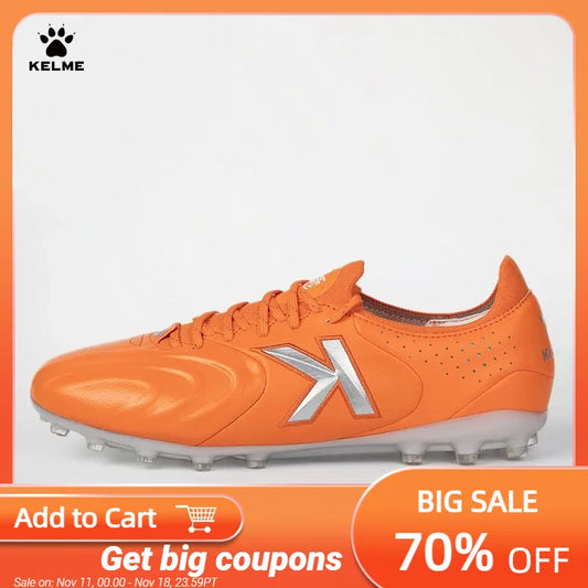 KELME MG Adult Soccer Shoes Kangaroo Leather Professional Training Football Shoes Holy Grail Series Slip-Resistant Football Boot