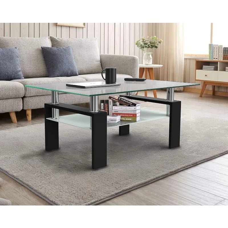 Clear Glass Coffee Table